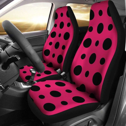 Pink Polka Dots Design Seat Covers 143731