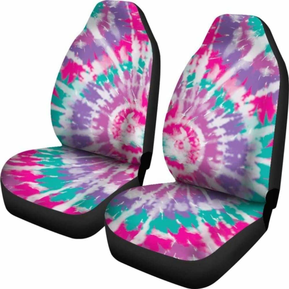 Pink Purple And Teal Tie Dye Car Seat Covers 105905 - YourCarButBetter