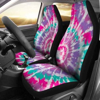 Pink Purple And Teal Tie Dye Car Seat Covers 105905 - YourCarButBetter