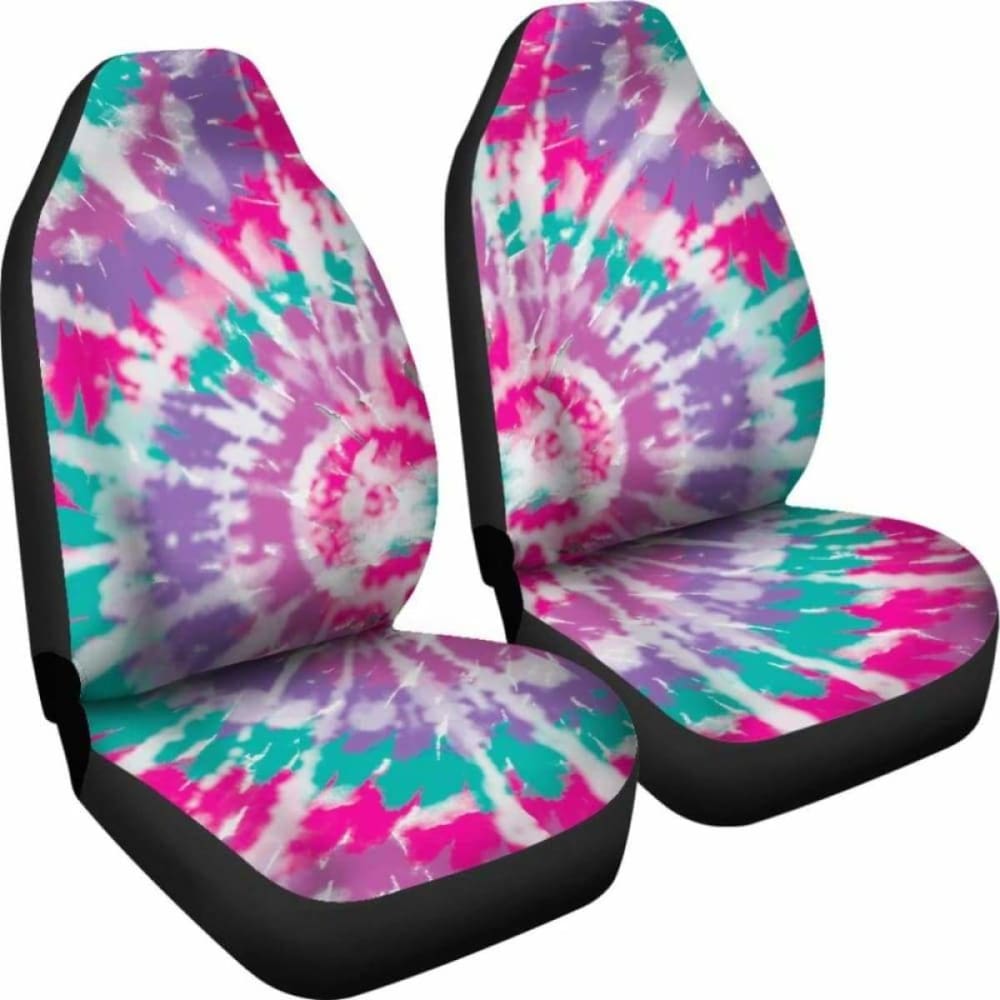 Pink Purple And Teal Tie Dye Car Seat Covers 105905 - YourCarButBetter