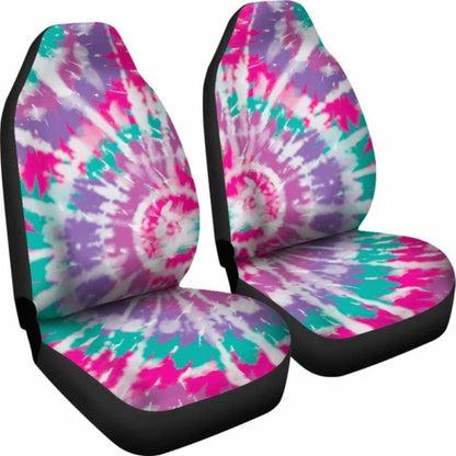 Pink Purple And Teal Tie Dye Car Seat Covers 105905 - YourCarButBetter