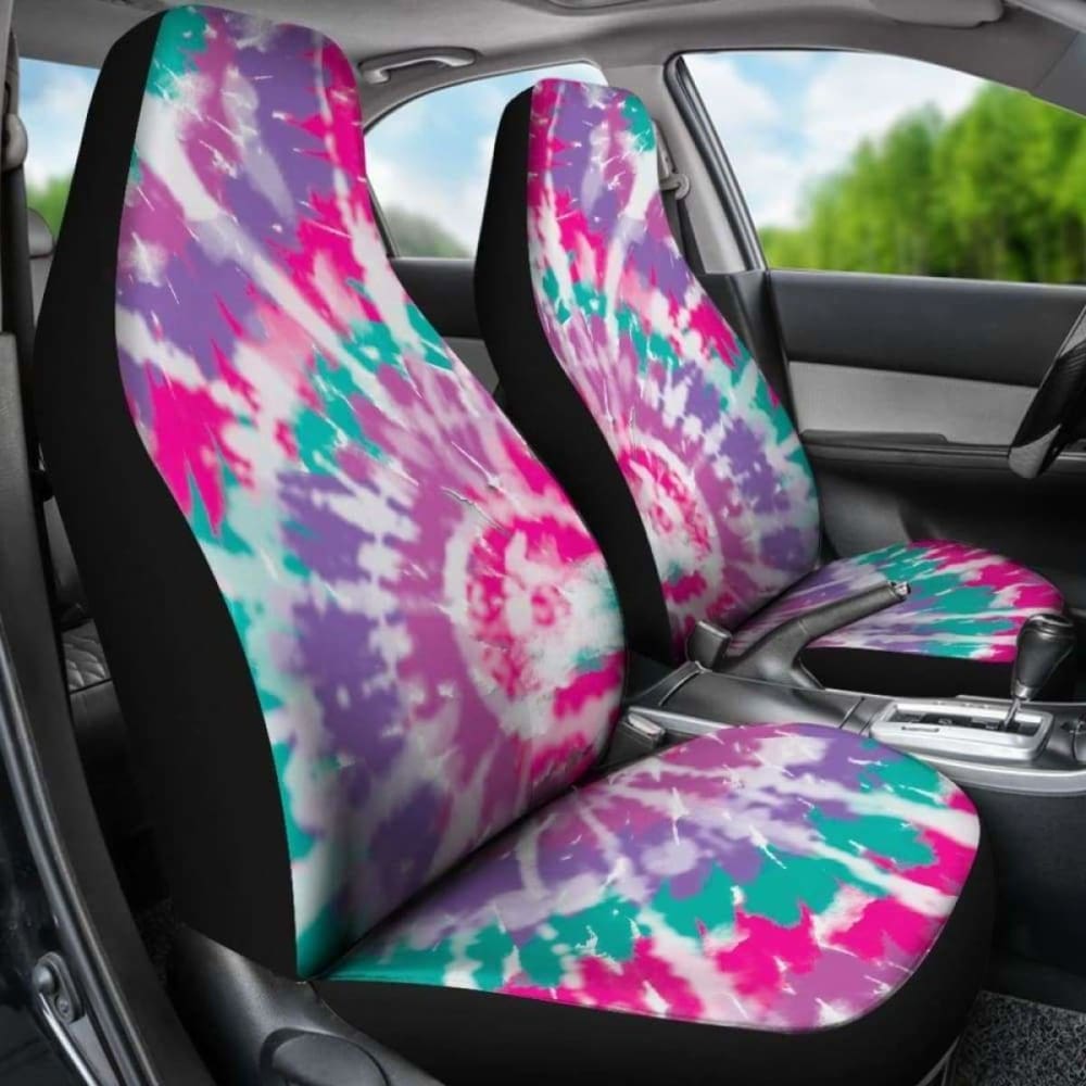 Pink Purple And Teal Tie Dye Car Seat Covers 154230 - YourCarButBetter