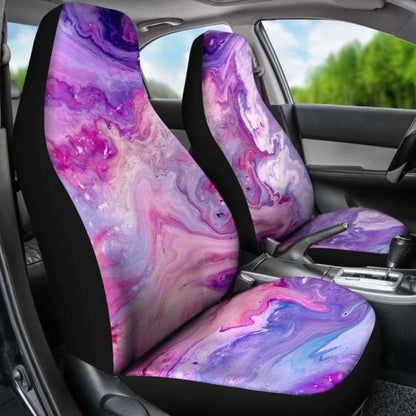 Pink & Purple Marble Print Car Seat Covers 110424 - YourCarButBetter
