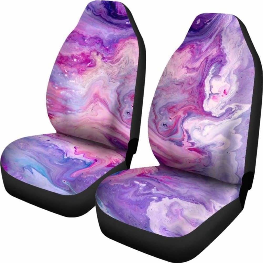Pink & Purple Marble Print Car Seat Covers 110424 - YourCarButBetter