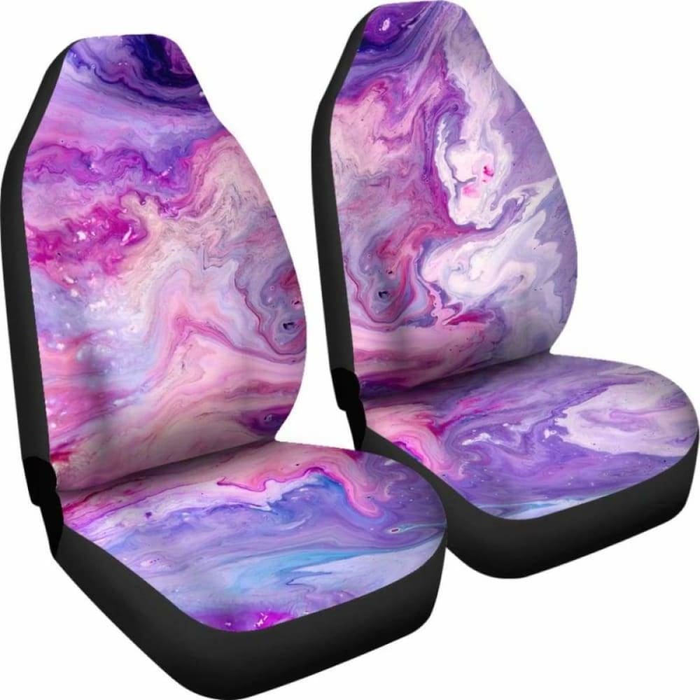 Pink & Purple Marble Print Car Seat Covers 110424 - YourCarButBetter