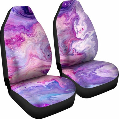 Pink & Purple Marble Print Car Seat Covers 110424 - YourCarButBetter