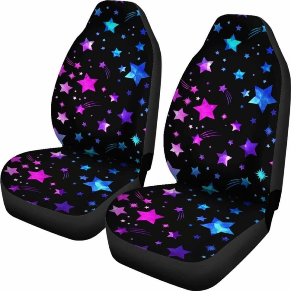 Pink & Purple Stars Car Seat Covers 194013 - YourCarButBetter