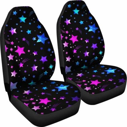 Pink & Purple Stars Car Seat Covers 194013 - YourCarButBetter