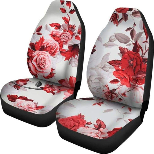 Pink & Red Roses Car Seat Covers 210705