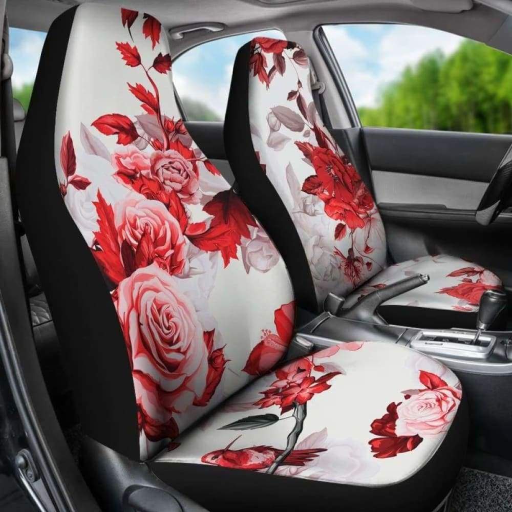 Pink & Red Roses Car Seat Covers 210705