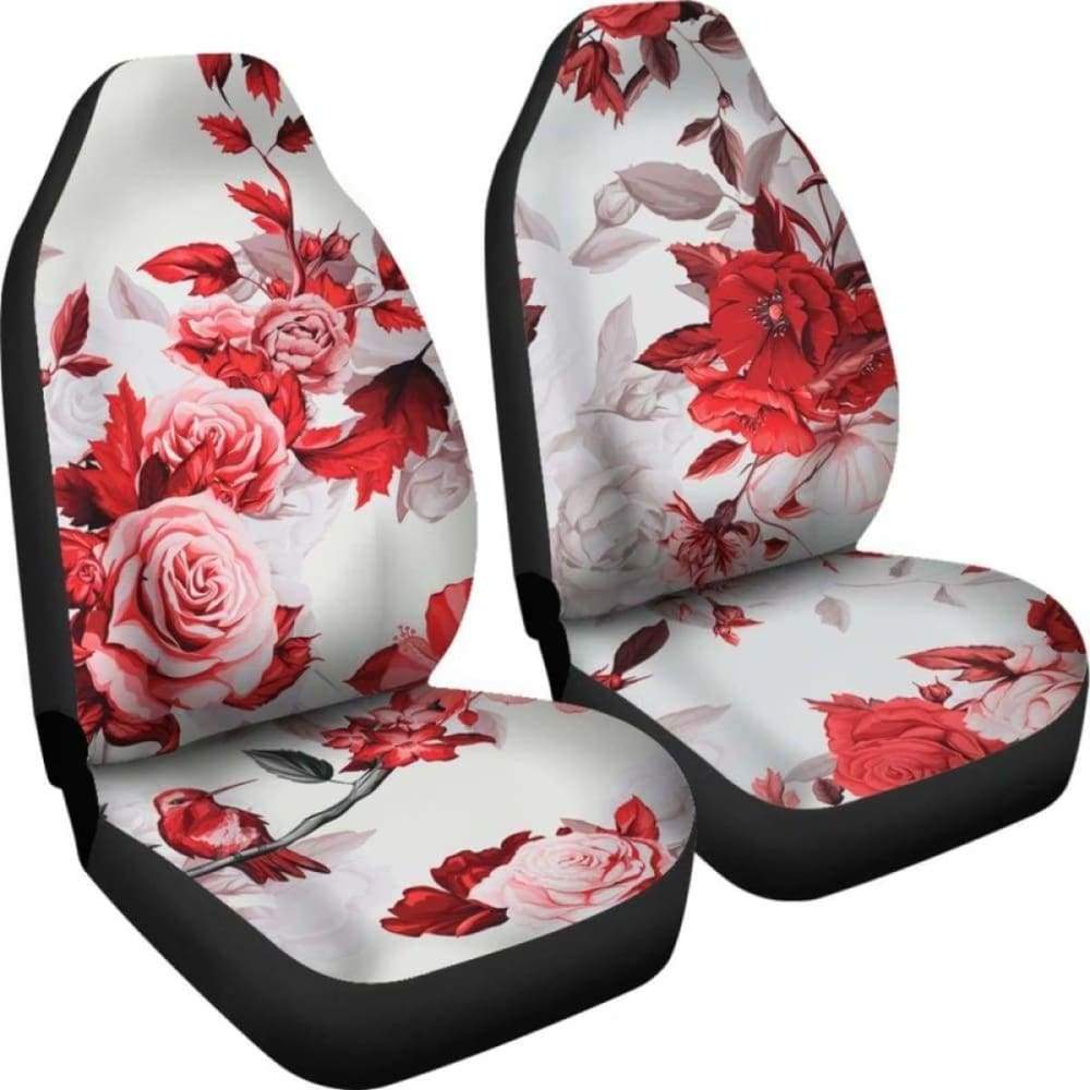 Pink & Red Roses Car Seat Covers 210705