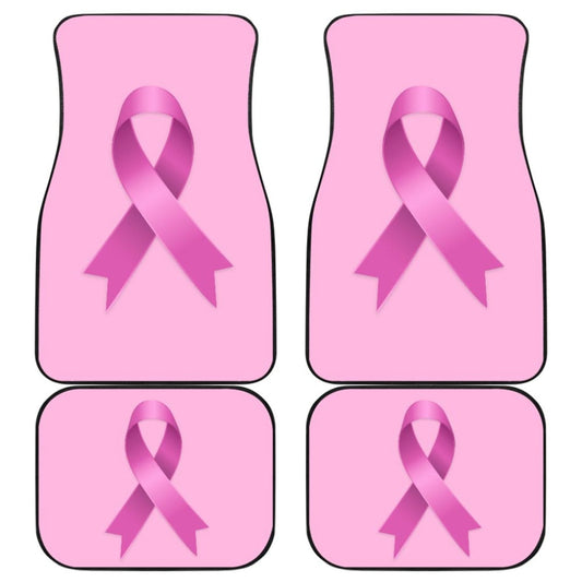 Pink Ribbon Breast Cancer Awareness Pattern Print Car Floor Mats 210603 - YourCarButBetter