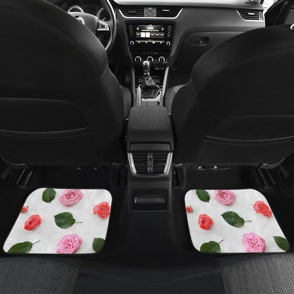 Pink Rose Design Car Floor Mats 212701 - YourCarButBetter