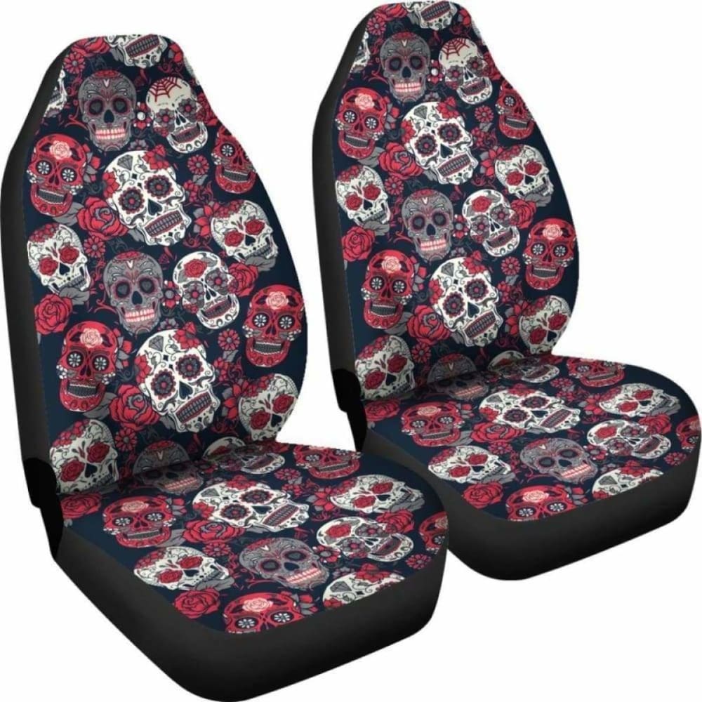 Pink Sugar Skull Pattern Car Seat Cover 101207