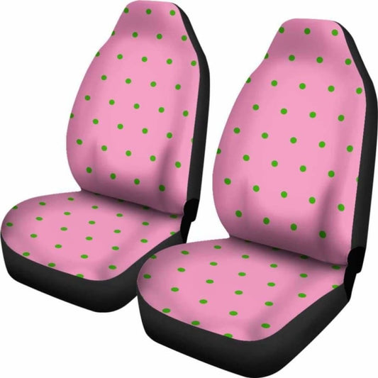 Pink With Green Polka Dot Car-Suv Seat Cover 143731