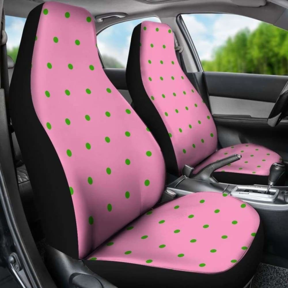 Pink With Green Polka Dot Car-Suv Seat Cover 143731