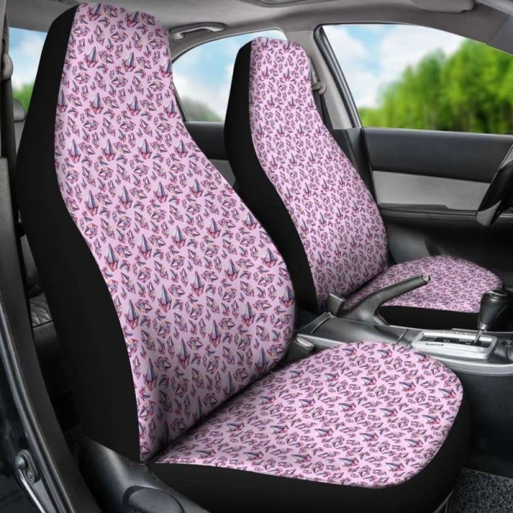 Pink With Watercolor Crystals Car Seat Covers 174914 - YourCarButBetter