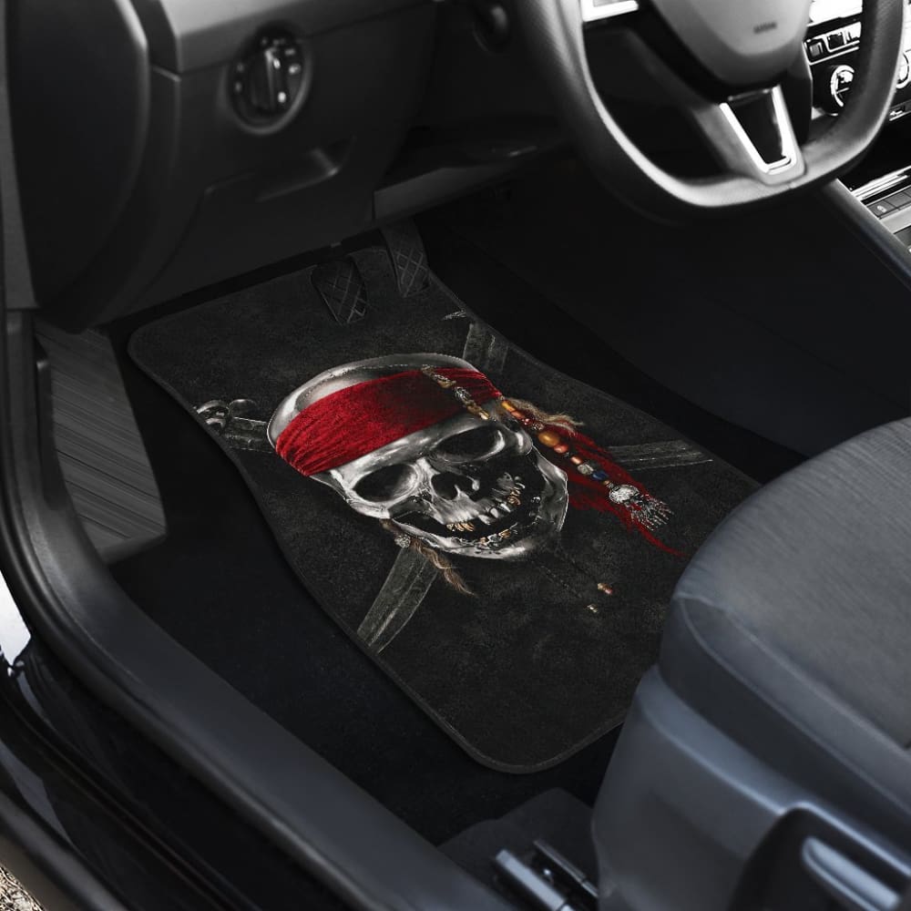 Pirates Of The Caribbean 3D Skull Logo Car Floor Mats 101819 - YourCarButBetter