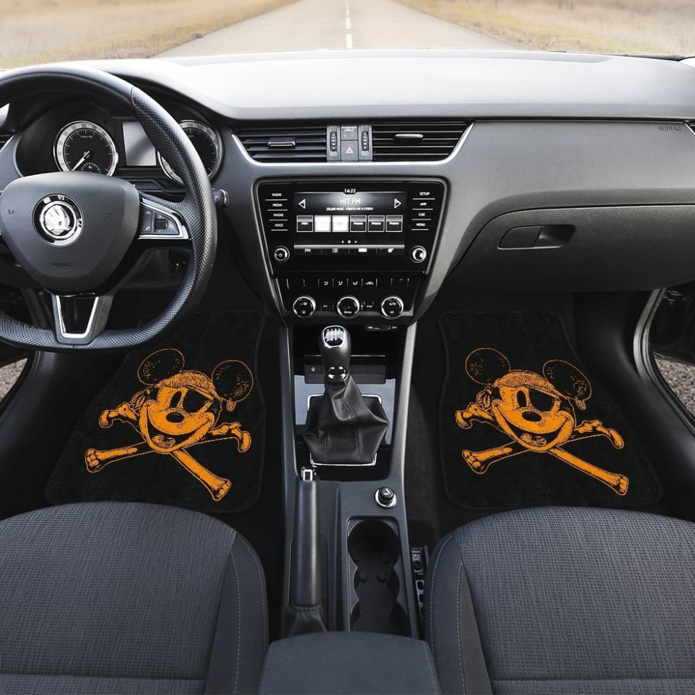 Pirates Of The Caribbean Mice Logo Car Floor Mats 101819 - YourCarButBetter