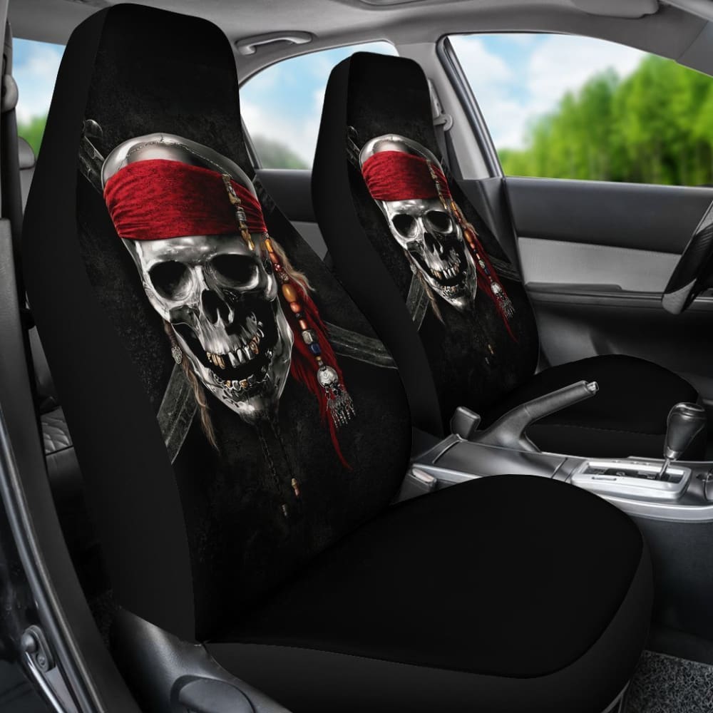 Pirates Of The Caribbean Skull Car Seat Covers 101819 - YourCarButBetter