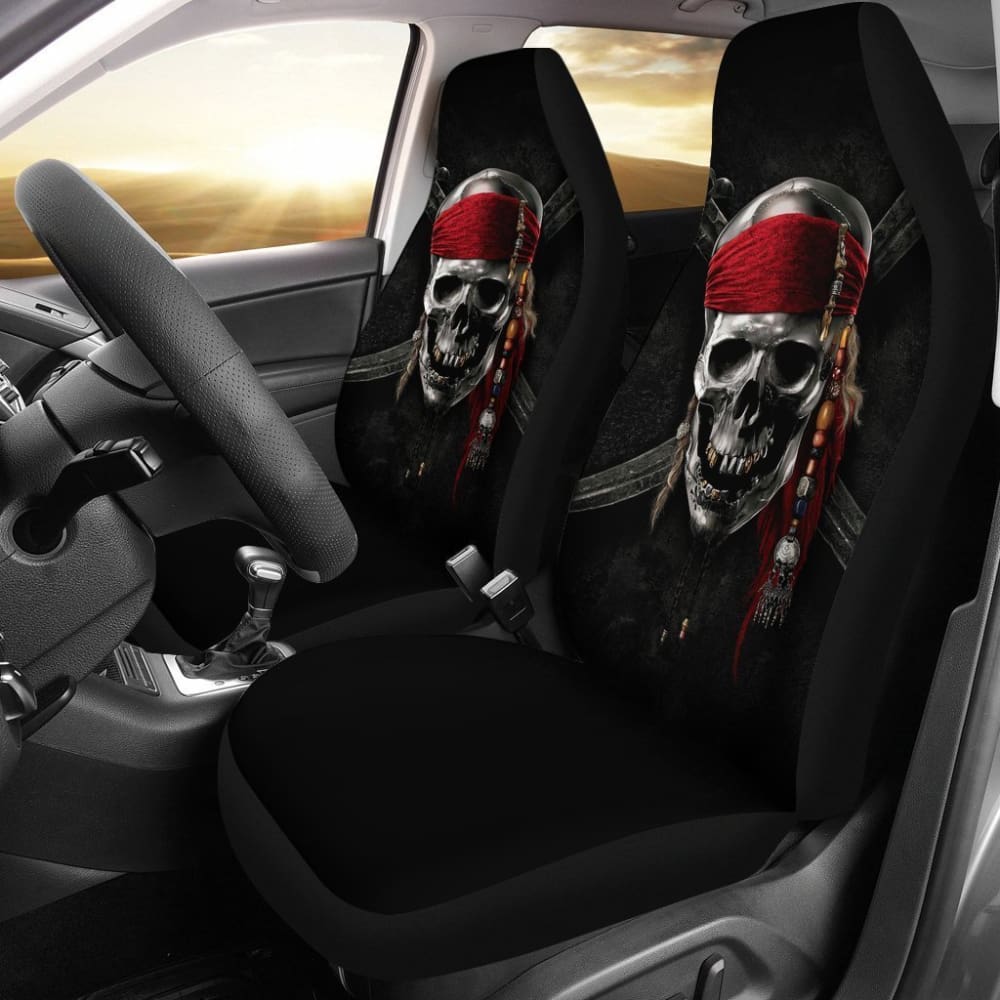 Pirates Of The Caribbean Skull Car Seat Covers 101819 - YourCarButBetter