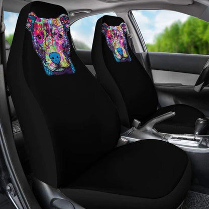 Pit Bull Design Car Seat Covers Black Back 113510