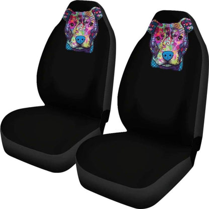 Pit Bull Design Car Seat Covers Black Back 113510