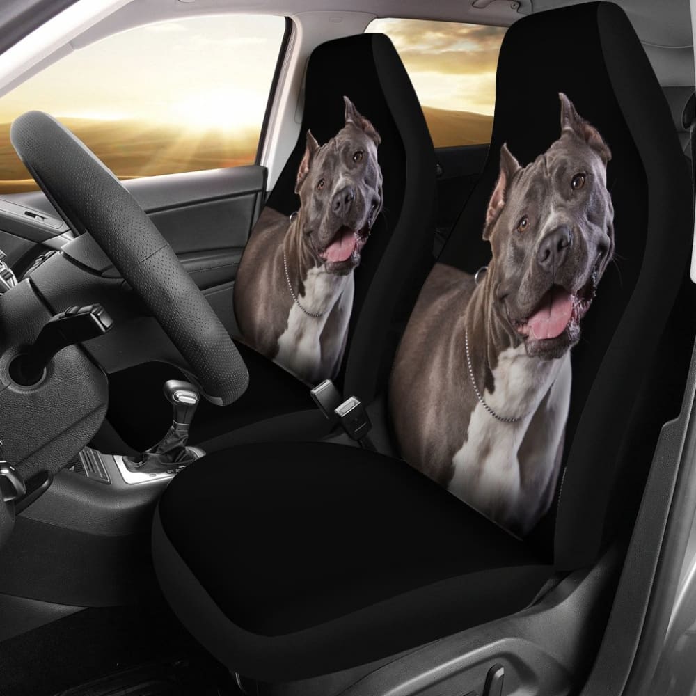 Pit Bull Design Car Seat Covers Colorful Back 210802