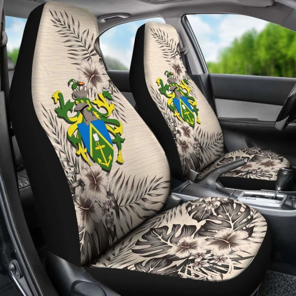 Pitcairn Islands Car Seat Covers The Beige Hibiscus (Set Of Two) 7 232125 - YourCarButBetter