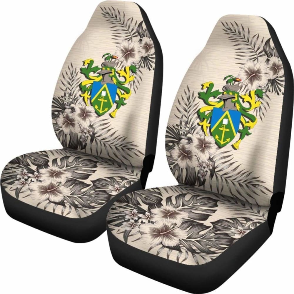 Pitcairn Islands Car Seat Covers The Beige Hibiscus (Set Of Two) 7 232125 - YourCarButBetter