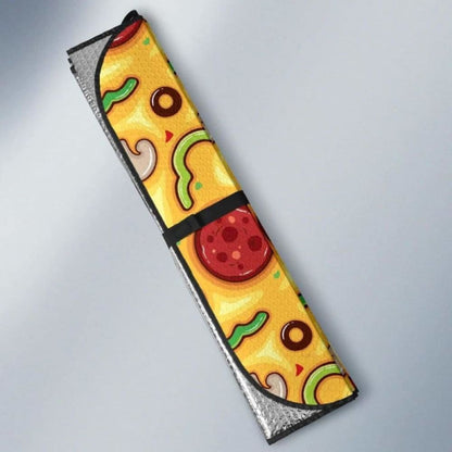Pizza Texture Pattern Car Auto Sun Shades 094201 - YourCarButBetter