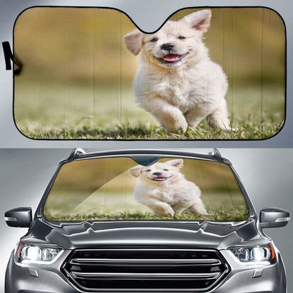 Playful Golden Retriever Puppy Sun Shade amazing best gift ideas 172609 - YourCarButBetter