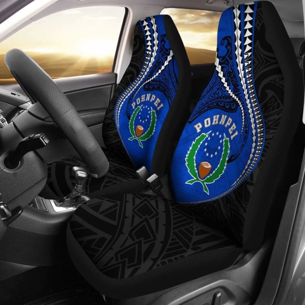Pohnpei Car Seat Cover Kanaloa Tatau (Black) - 65 153908 - YourCarButBetter