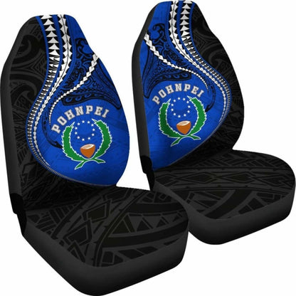 Pohnpei Car Seat Cover Kanaloa Tatau (Black) - 65 153908 - YourCarButBetter