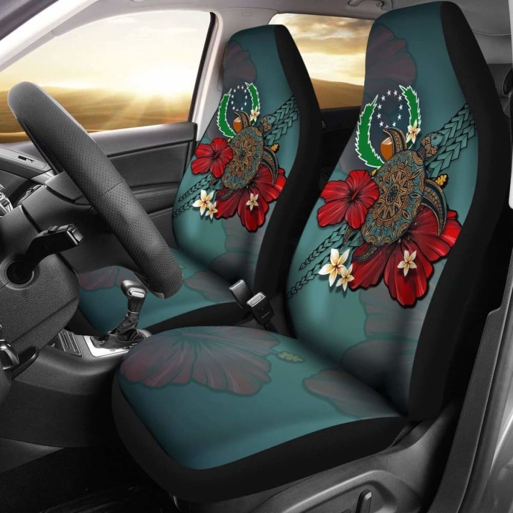 Pohnpei Car Seat Covers Blue Turtle Tribal Amazing 091114 - YourCarButBetter