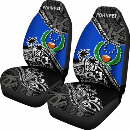 Pohnpei Car Seat Covers Fall In The Wave 7 153908 - YourCarButBetter