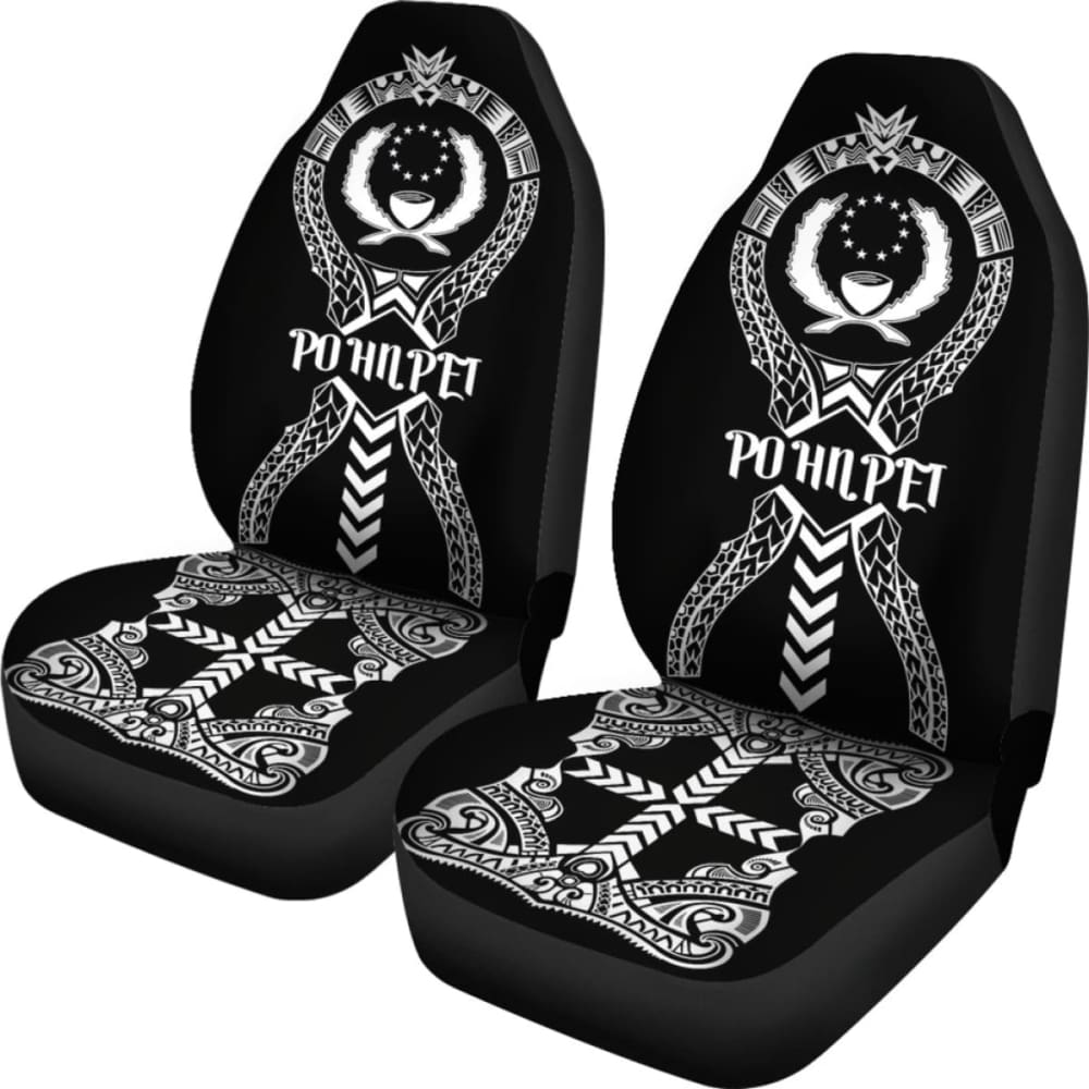 Pohnpei Car Seat Covers - Pohnpei Flag Micronesian Tribal - 04 153908 - YourCarButBetter