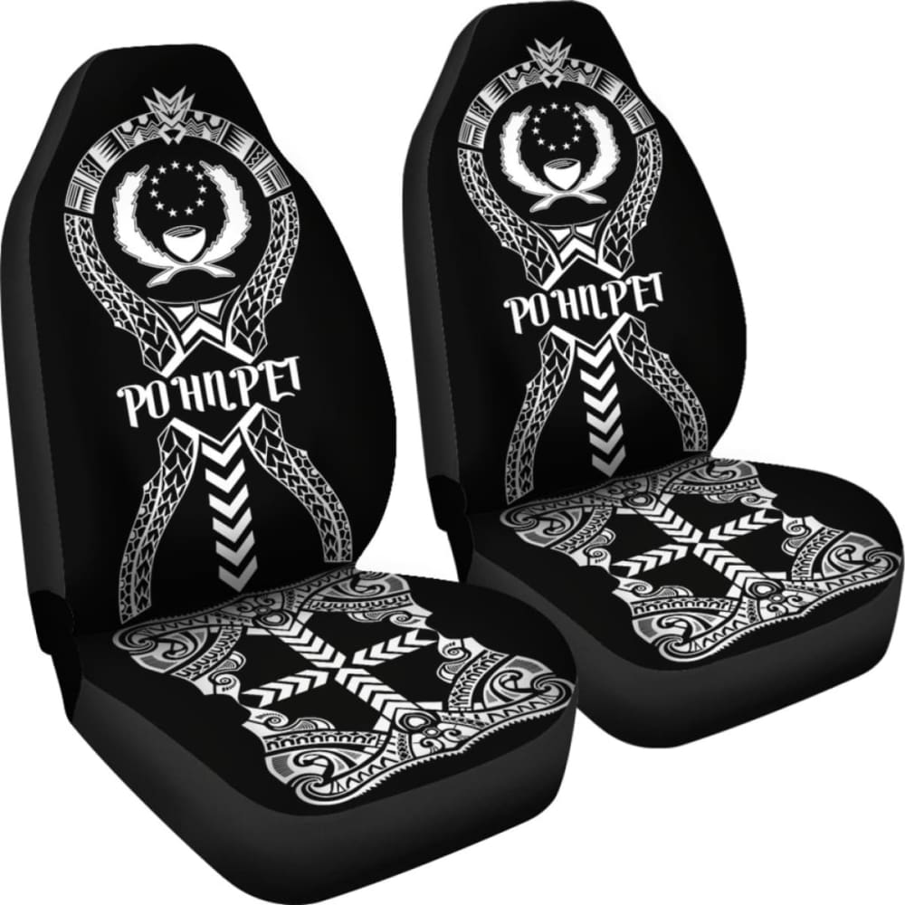 Pohnpei Car Seat Covers - Pohnpei Flag Micronesian Tribal - 04 153908 - YourCarButBetter