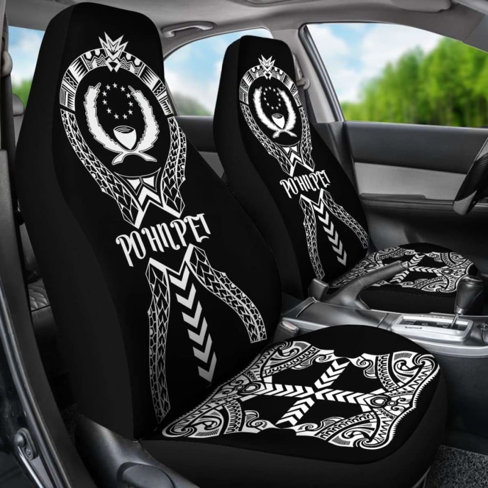 Pohnpei Car Seat Covers - Pohnpei Flag Micronesian Tribal - 04 153908 - YourCarButBetter