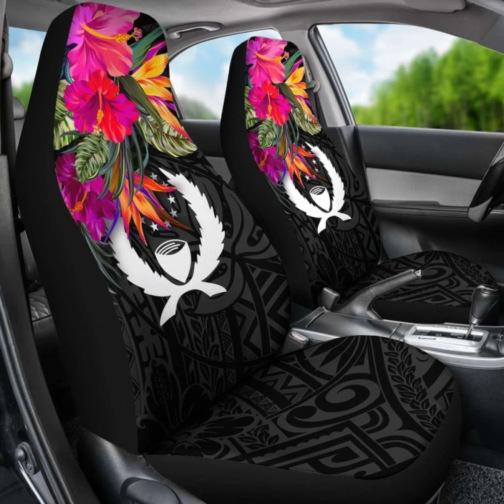 Pohnpei Car Seat Covers - Polynesian Hibiscus Pattern - 232125 - YourCarButBetter