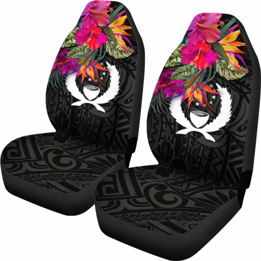 Pohnpei Car Seat Covers - Polynesian Hibiscus Pattern - 232125 - YourCarButBetter