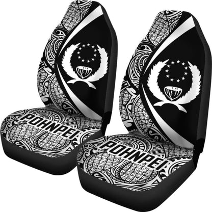 Pohnpei Coat Of Arm Polynesian Car Seat Covers Circle Style 05 9 153908 - YourCarButBetter