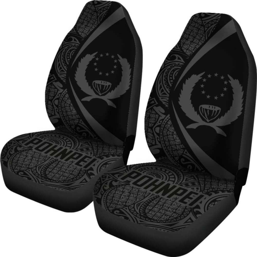 Pohnpei Coat Of Arms Polynesian Car Seat Covers Circle Style 9 153908 - YourCarButBetter
