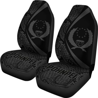 Pohnpei Coat Of Arms Polynesian Car Seat Covers Circle Style 9 153908 - YourCarButBetter