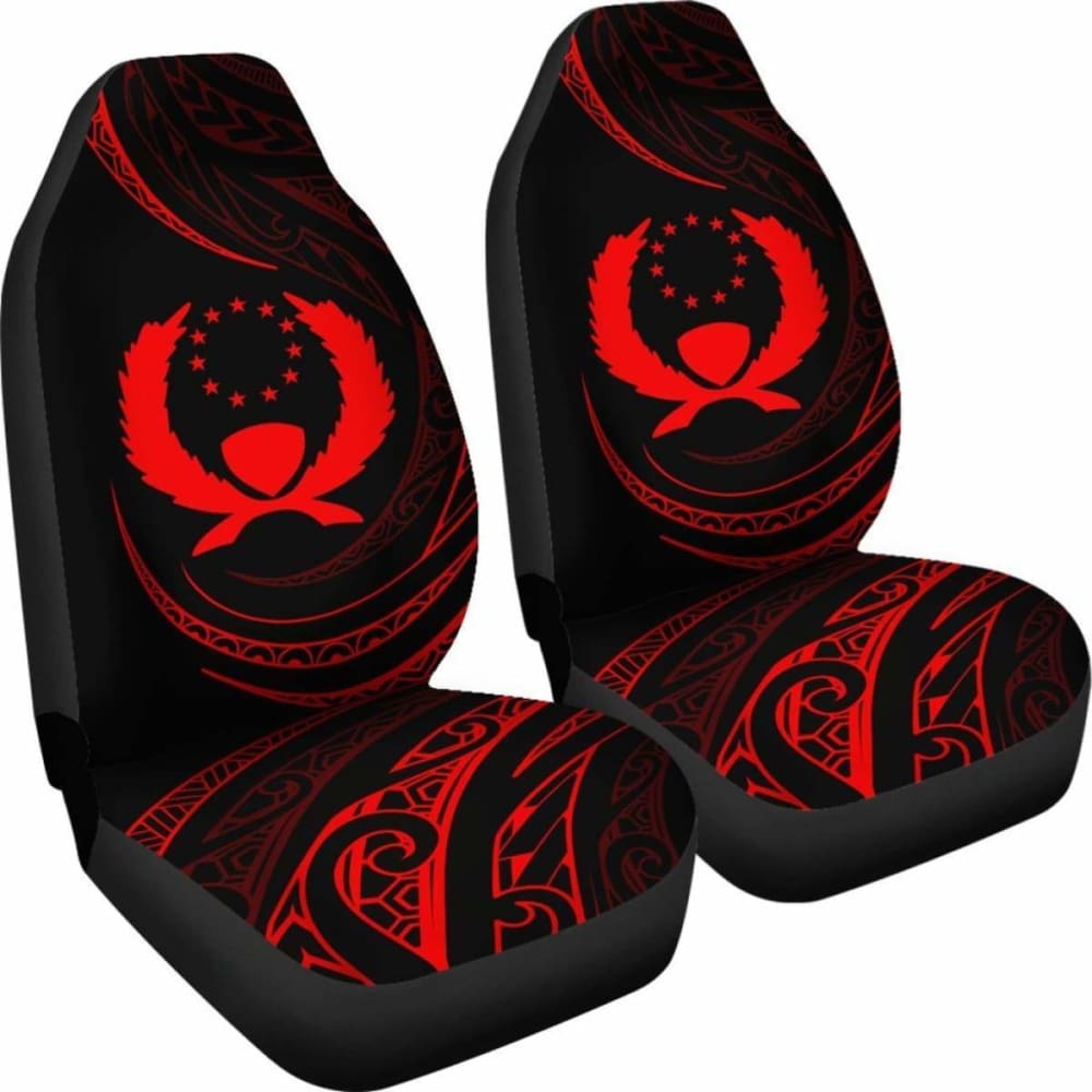 Pohnpei Islands Car Seat Covers - Red - Frida Style - 153908 - YourCarButBetter