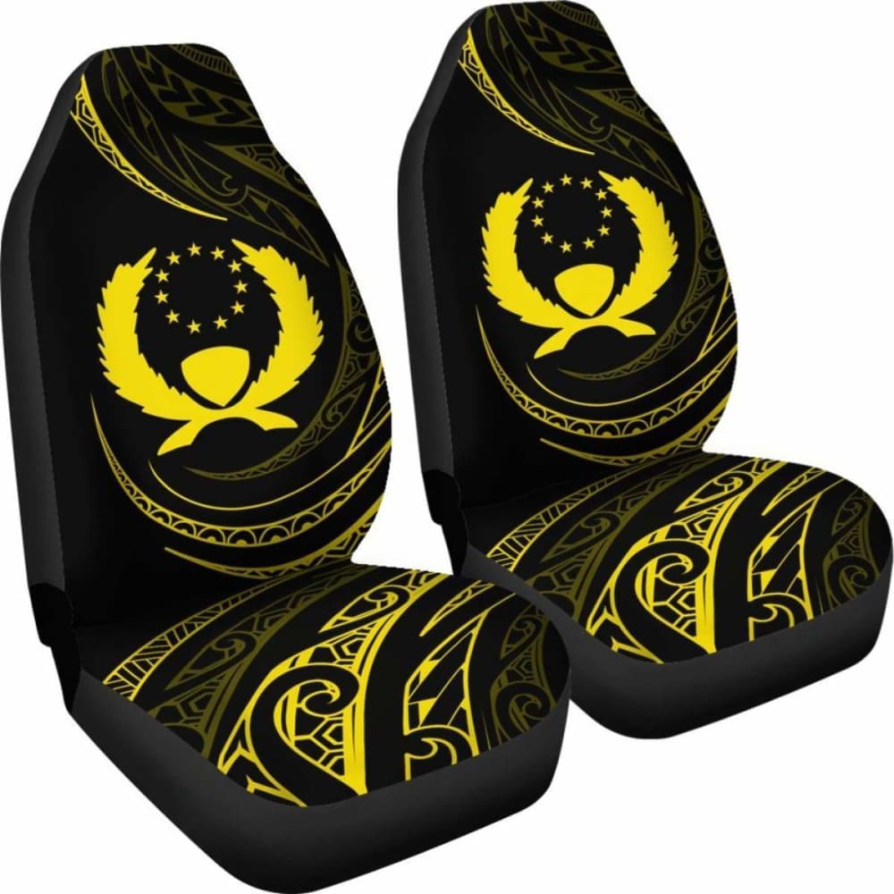 Pohnpei Islands Car Seat Covers - Yellow - Frida Style - 153908 - YourCarButBetter