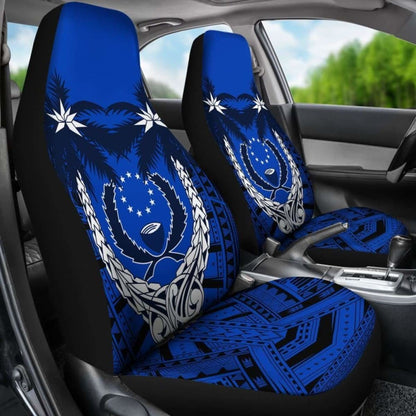 Pohnpei Micronesian Car Seat Covers - Pohnpei Flag Coconut Tree - 12 1 153908 - YourCarButBetter