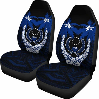 Pohnpei Micronesian Car Seat Covers - Pohnpei Flagg Coconut Tree - 12 1 153908 - YourCarButBetter