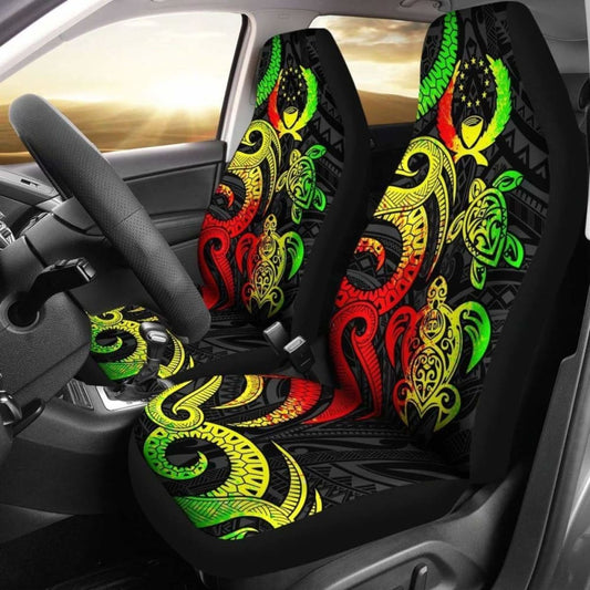 Pohnpei Micronesian Car Seat Covers - Reggae Tentacle Turtle - 091114 - YourCarButBetter