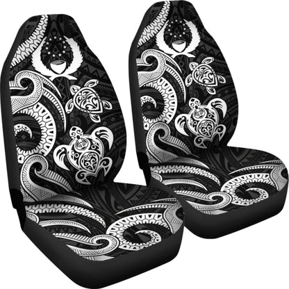 Pohnpei Micronesian Car Seat Covers - White Tentacle Turtle - 091114 - YourCarButBetter